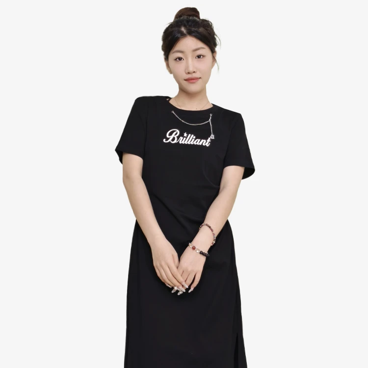 可依莱夏季女装连衣裙黑色女士DY4XAI0902