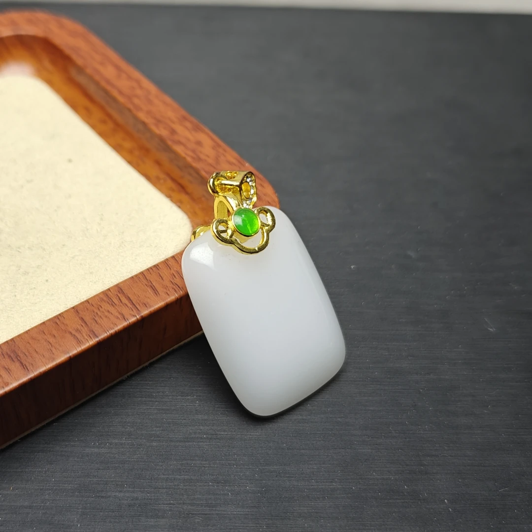 [停业清货]新疆一级白无事牌吊坠-赠链-342-多样性发一