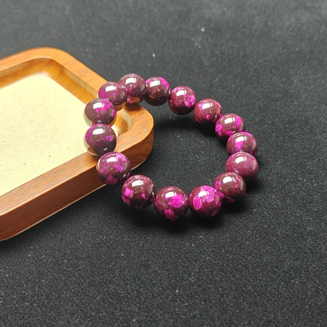 [停业清货]南非紫俱来樱花粉14m手串-339-多样性发一