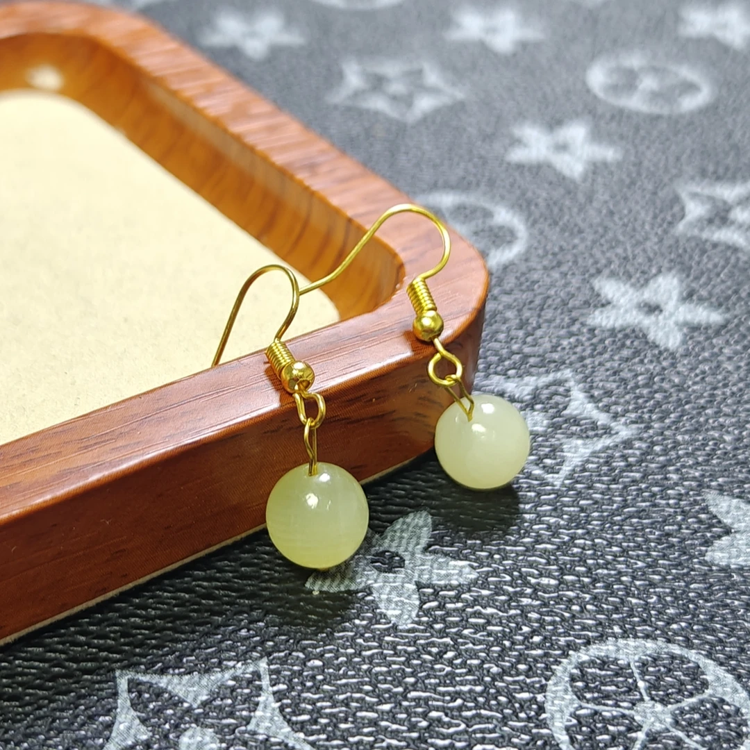 [停业清货]若羌黄水圆珠耳钉-286-多样性发一