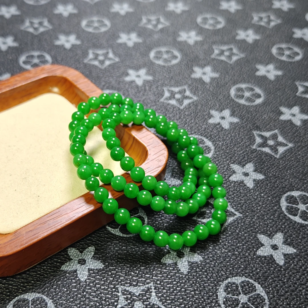 [停业清货]缅甸辣阳绿6m三圈手串-285-多样性发一