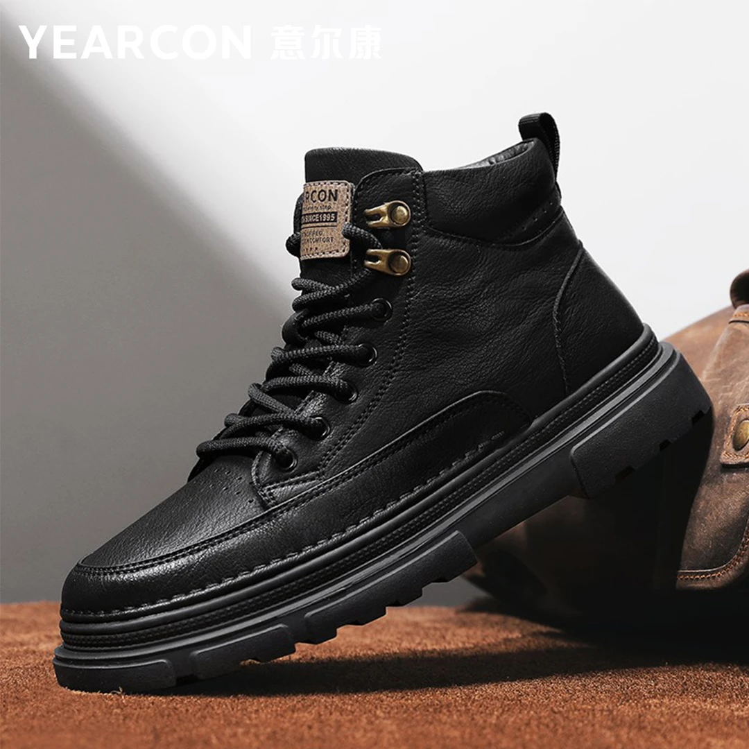 YEARCON/意尔康男士时尚休闲百搭潮鞋轻便爆款舒适高帮秋冬鞋1590