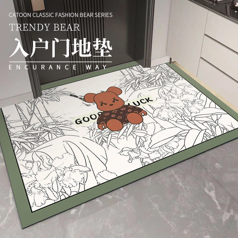 潮牌入户门地垫进门门口脚垫免洗可擦PVC门垫家用玄关垫子可定制