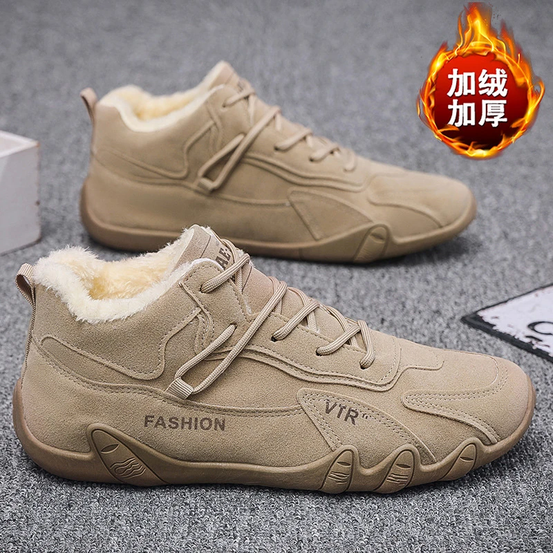 惠州雪地靴潮鞋保暖加绒加厚东北高帮高端男士防滑潮流工装劳保鞋