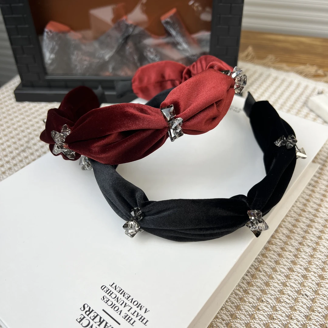 新款丝绒轻奢发箍高级氛围感百搭头饰高颅顶精致发卡发箍