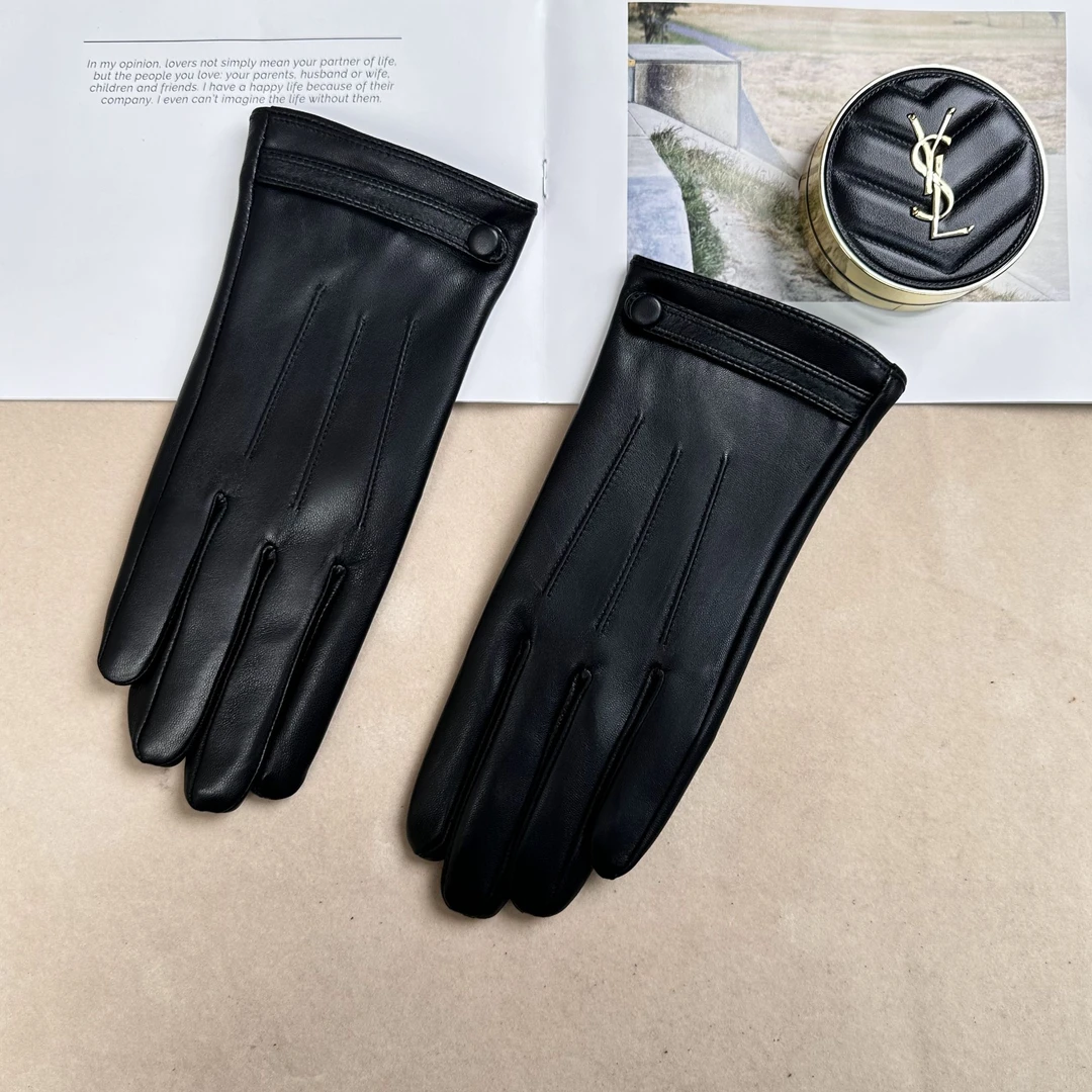 修手触屏绵羊皮真皮手套女士秋冬季骑行开车加绒保暖纯皮轻柔薄款