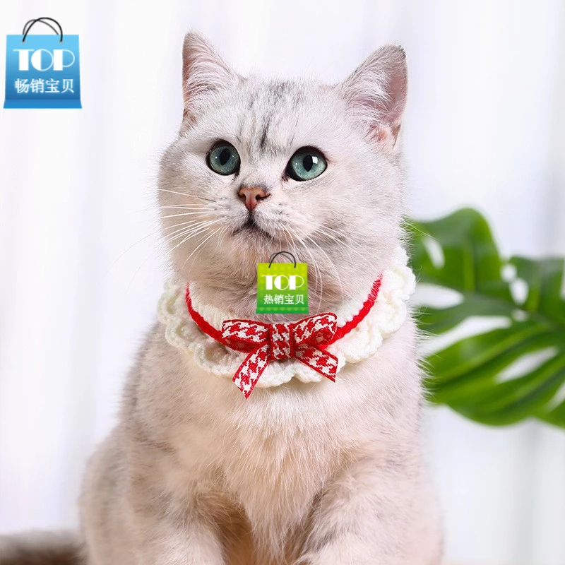宠物猫咪狗狗蕾丝围脖可爱饰品猫咪口水巾舒适小猫项圈围脖项圈