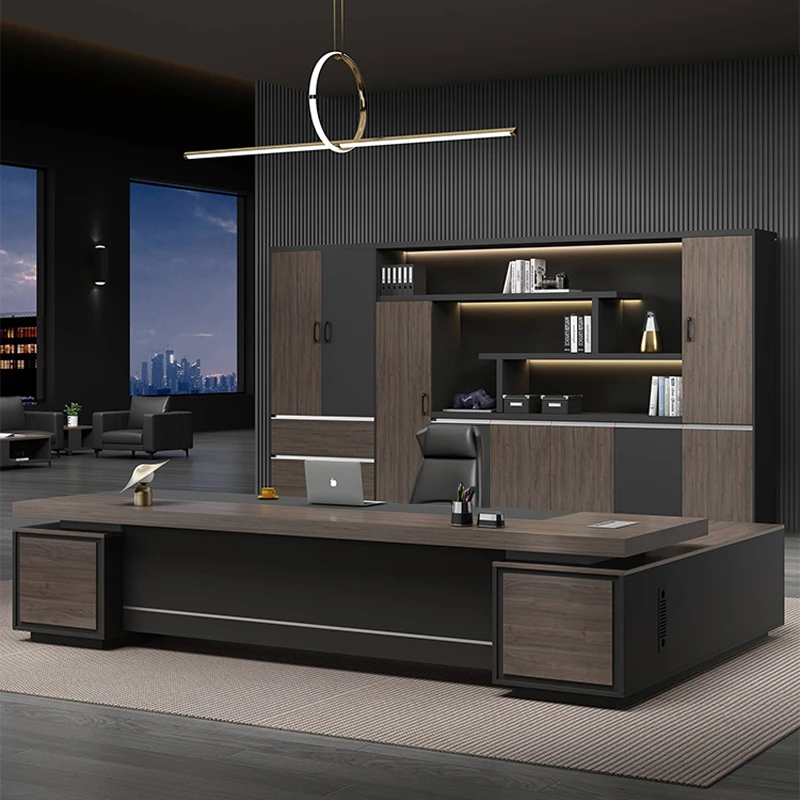 上海老板桌办公桌简约大气经理桌椅组合大班台主管桌办公家具工厂