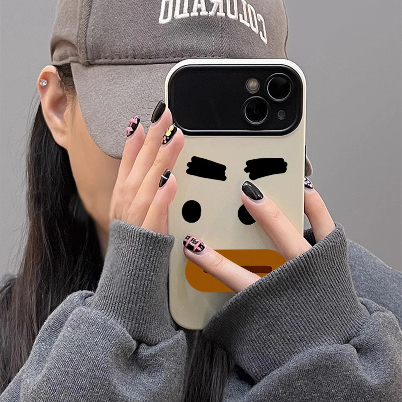 搞笑香肠嘴视窗苹果15/14promax防摔保护套iPhone13/12小众手机壳