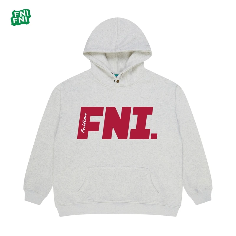 FNI国潮重磅棉（大标.基础款）男女同款加绒连帽卫衣24年早秋冬发泡