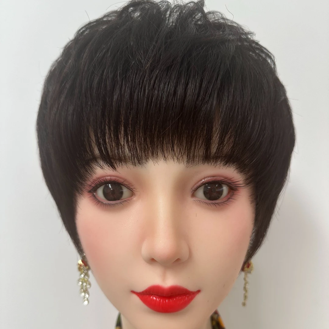 女士假发  真人发丝  时尚减龄  高端大气手工高品质轻薄