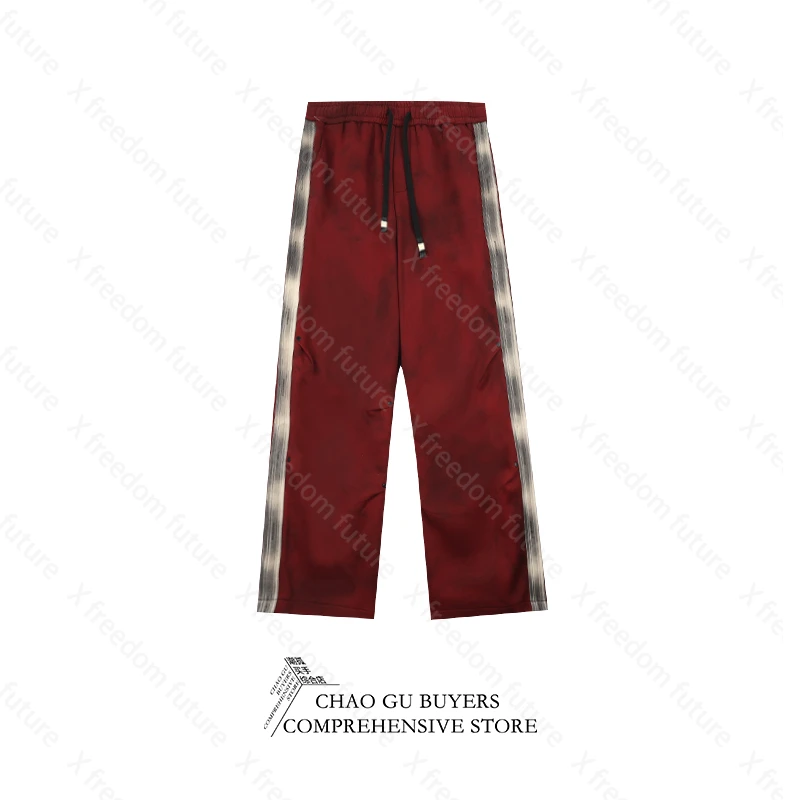 小众设计潮牌买手店男女同款“八定点”十六钢扣喷染长裤99725