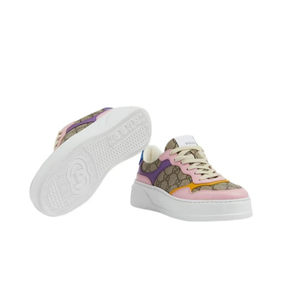 全新未使用 GUCCI/古驰  ChunkyB 彩色低帮饼干鞋 女款