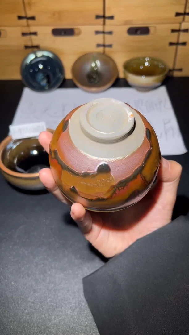【闪购商品】建盏彩金山水