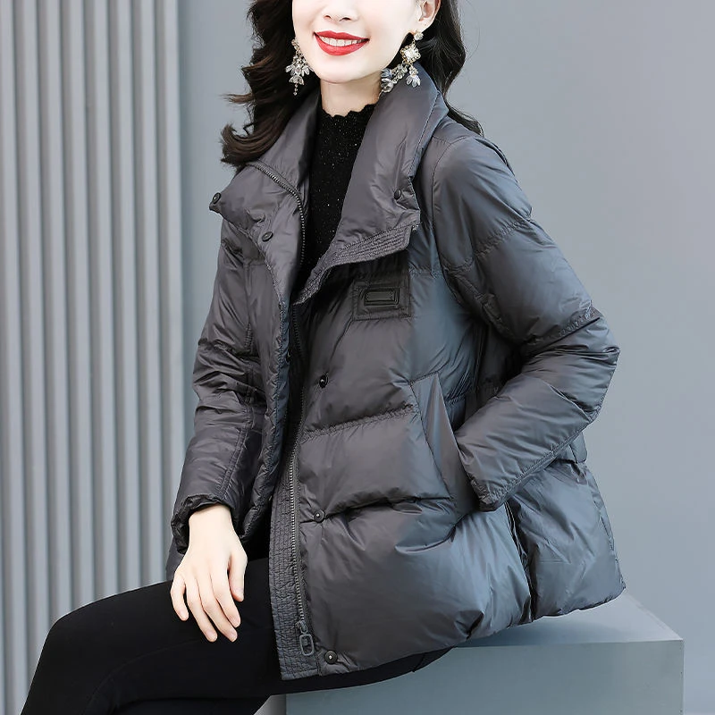 羽绒服服女冬2023新款时尚洋气高端短款小个子宽松加厚保暖外