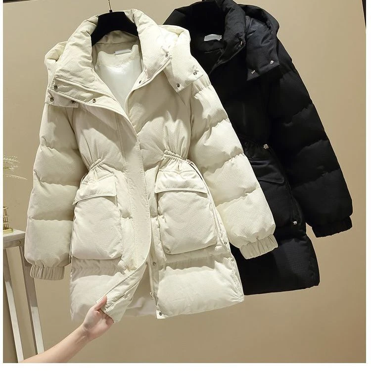 2023冬季新款羽绒衣服女韩版时尚收腰显瘦棉衣加厚棉袄外套美拉德