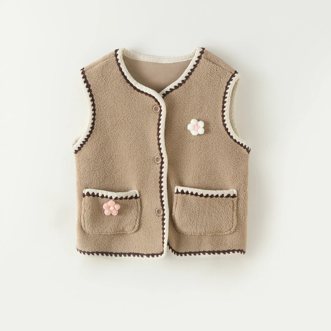 2789儿童时尚小花马甲