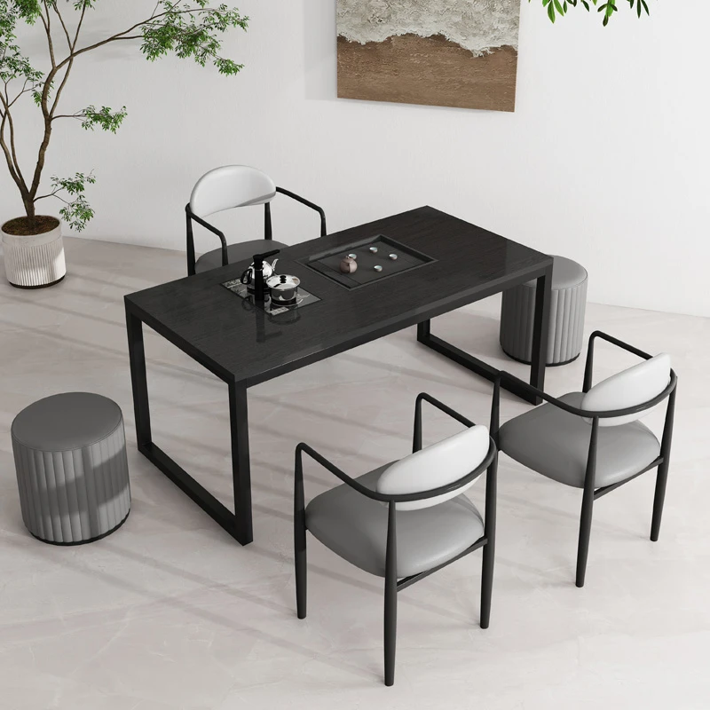 简约茶台大小户型茶桌椅组合 新中式办公室客厅泡茶桌茶水柜整套