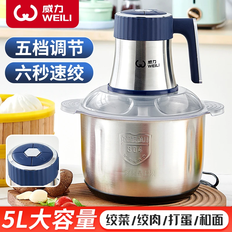 威力【新款】绞肉机和面绞肉机多功能家用大容量小型打蛋五档绞菜器