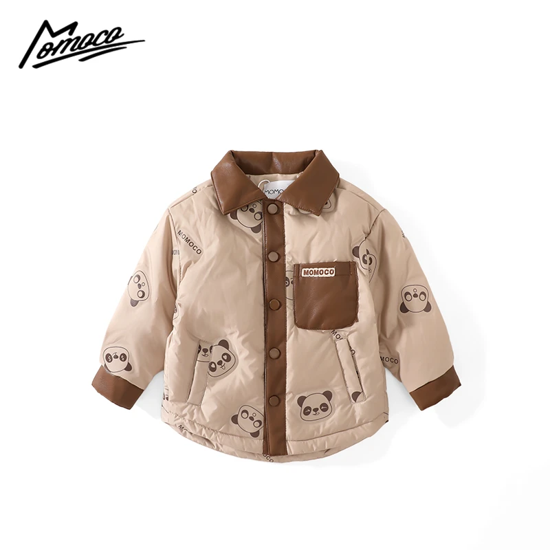 MOMOCO冬季新款男童潮流休闲百搭熊猫羽绒外套75430103006