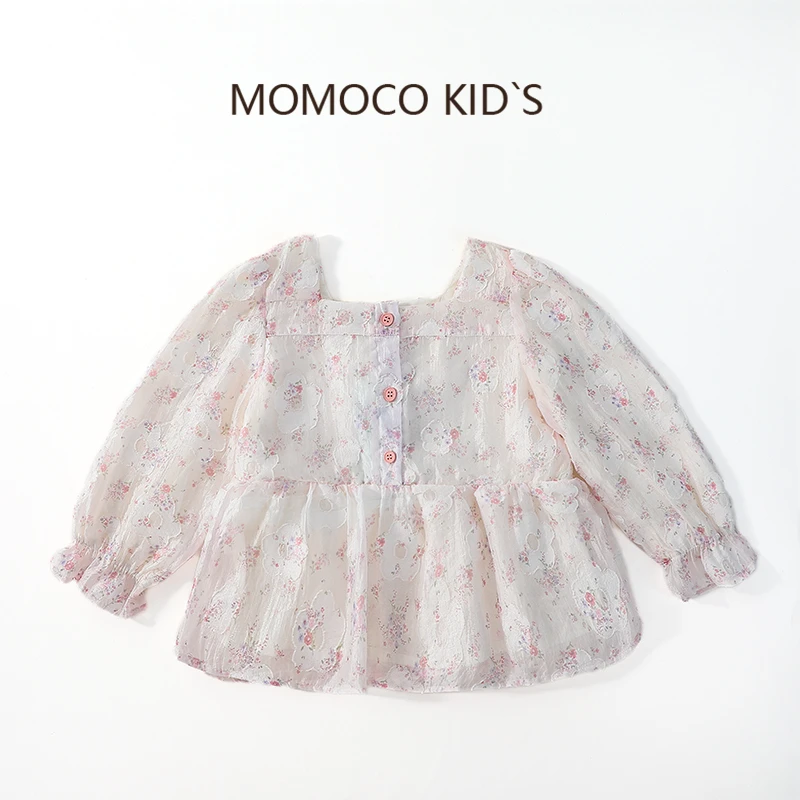 MOMOCO儿童欧若风碎花春秋女童公主洋气时尚甜美长袖75780236001