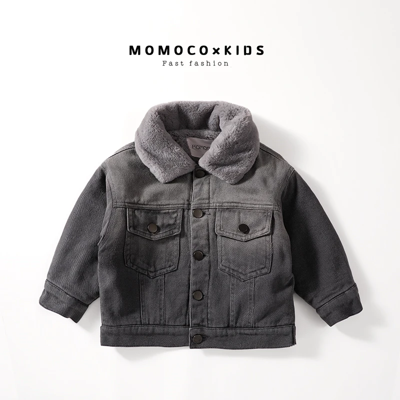 MOMOCO儿童新款秋冬季男童中小童时尚保暖翻领外套76430117205