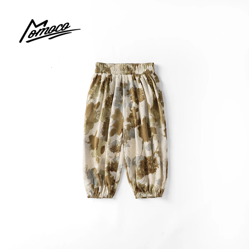 MOMOCO夏季儿童防蚊裤扎染满印灯笼裤宽松薄款休闲裤75230354003