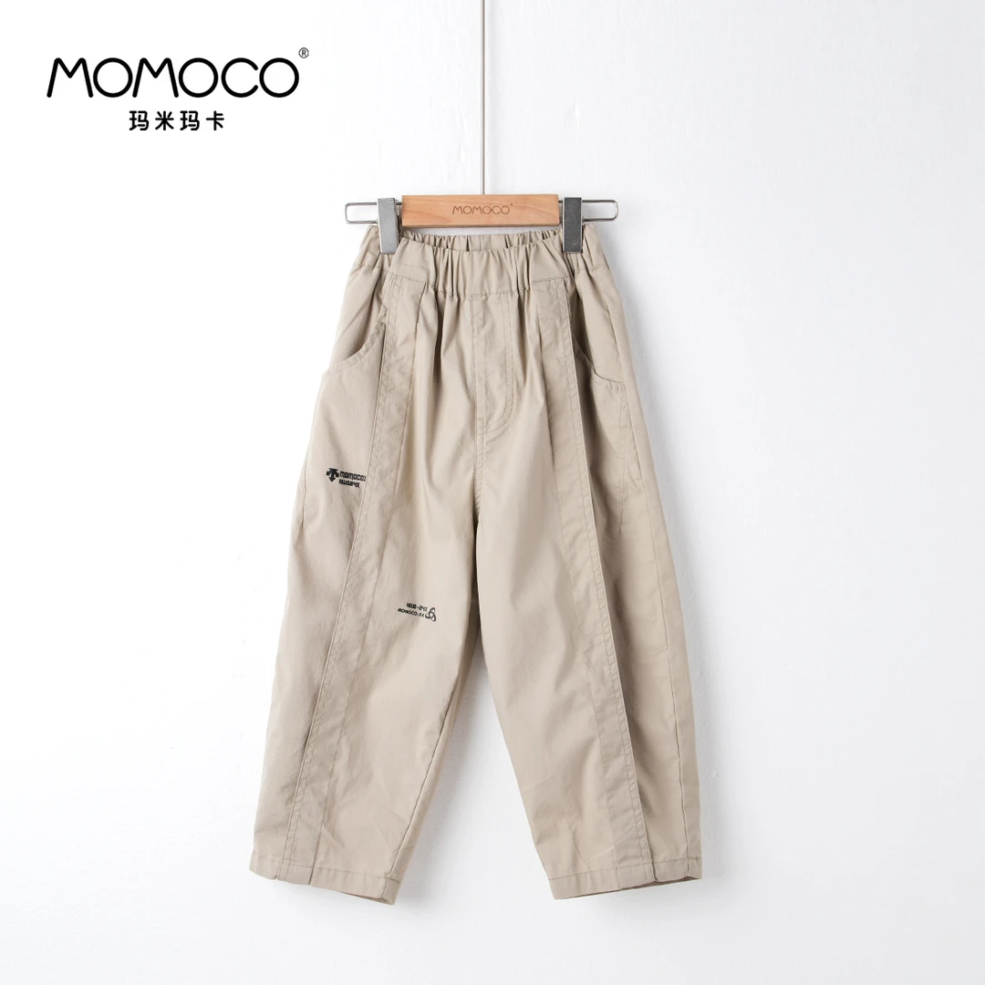 MOMOCO韩版简约布裤儿童夏季宽松休闲裤百搭纯色裤子75280354009