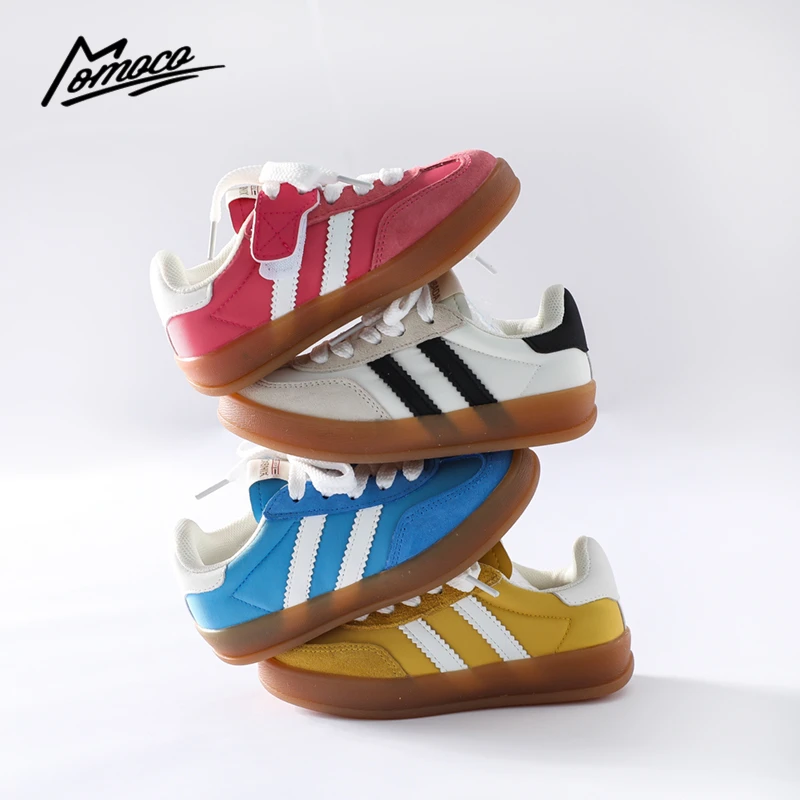 MOMOCO2024秋季儿童系带学步休闲复古德训板鞋75741101001