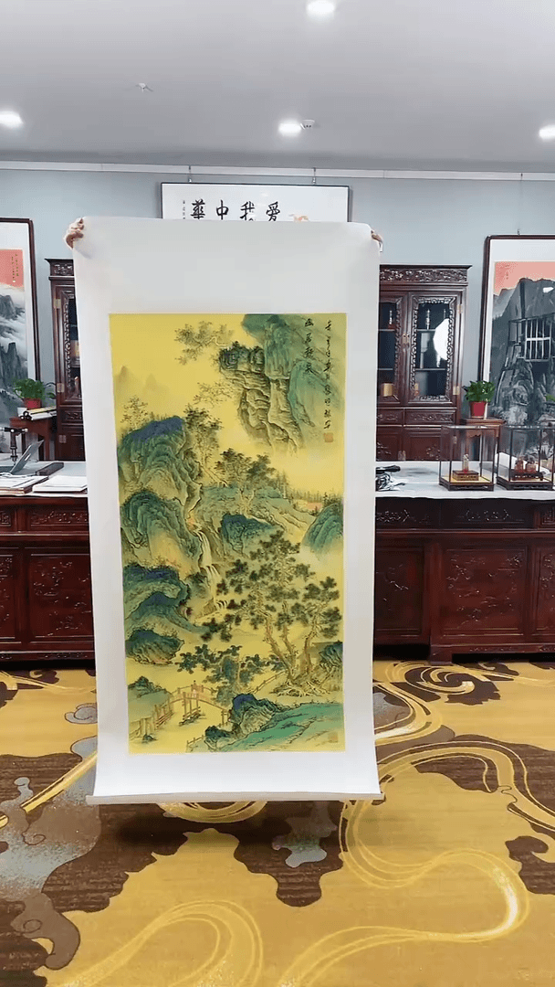 【闪购商品】绘画张恒禄《幽居听泉》四尺竖幅山水画