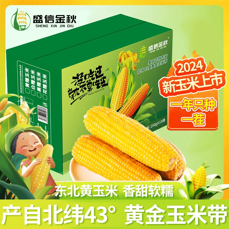 【一年一熟】24年新玉米软糯香甜东北糯玉米粗粮代餐减脂必备