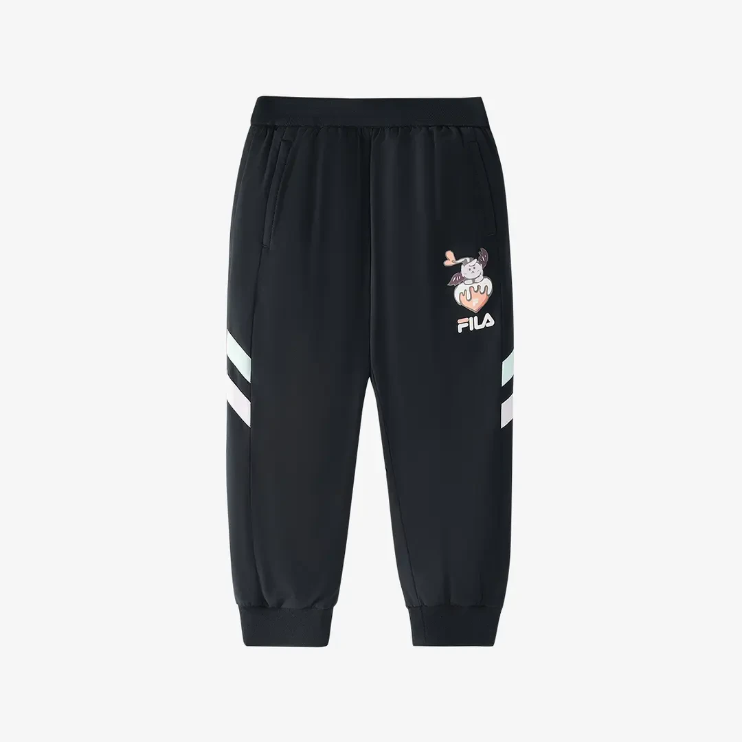 FILA斐乐儿童运动裤冬季中小童加厚羽绒裤加厚加绒卫裤K11G442907