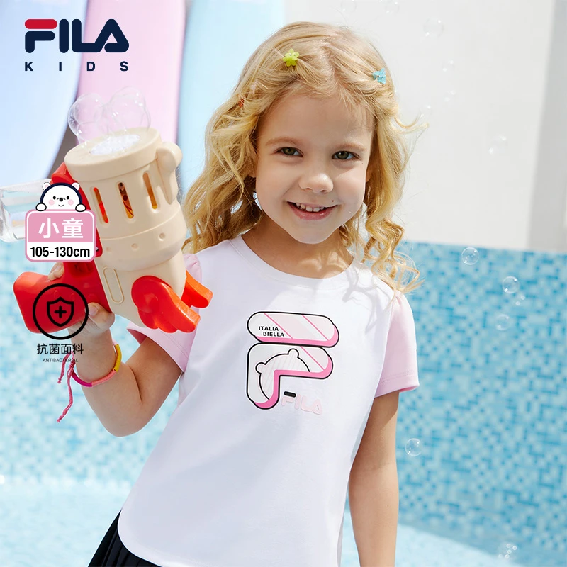 FILA斐乐KIDS儿童上衣运动女童户外休闲夏季透气K11G421102F