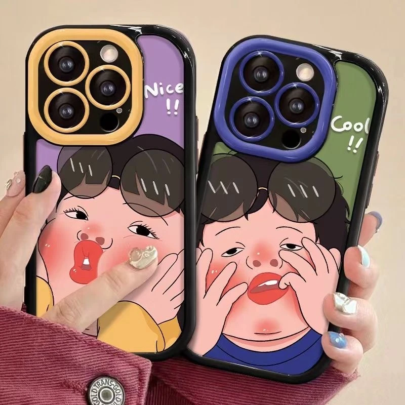 搞怪眼镜适用苹果15/13/14/12/11手机壳套iphone华为oppo小米vivo