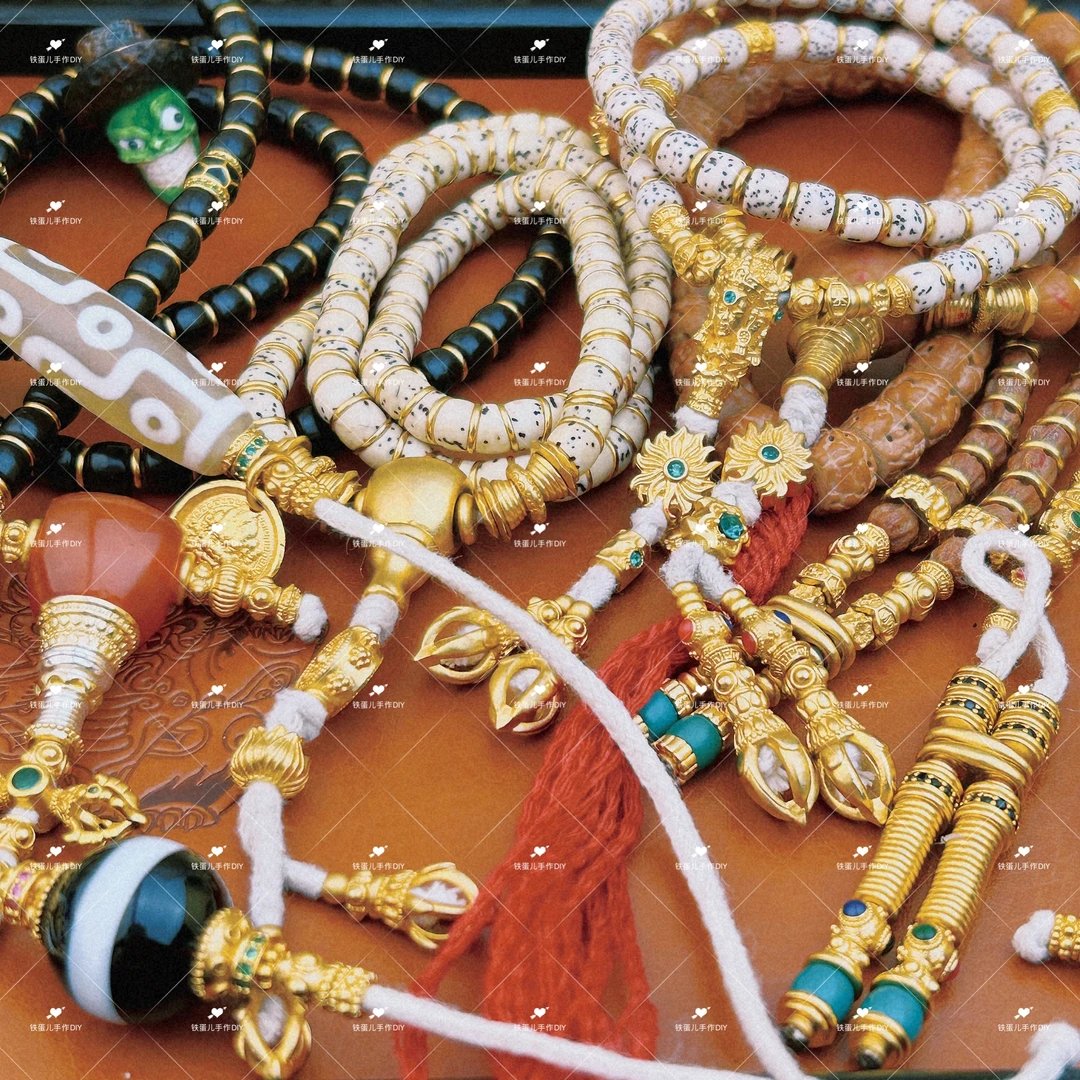 B01-100号DIY手串手工配件古法生肖手链配件