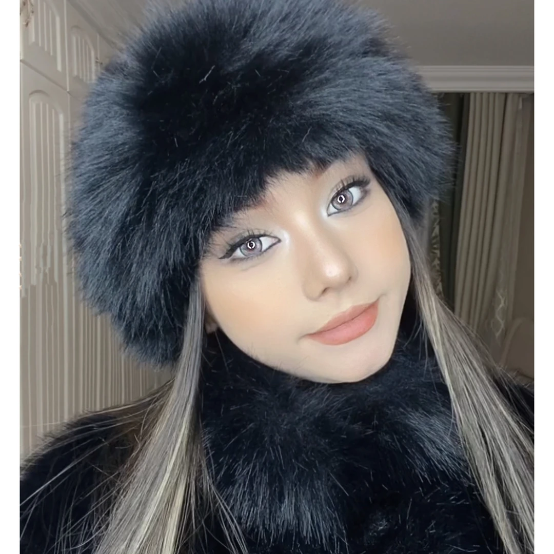 帽子女冬新款加厚保暖蒙古帽仿皮草时尚仿貂毛毛绒帽子