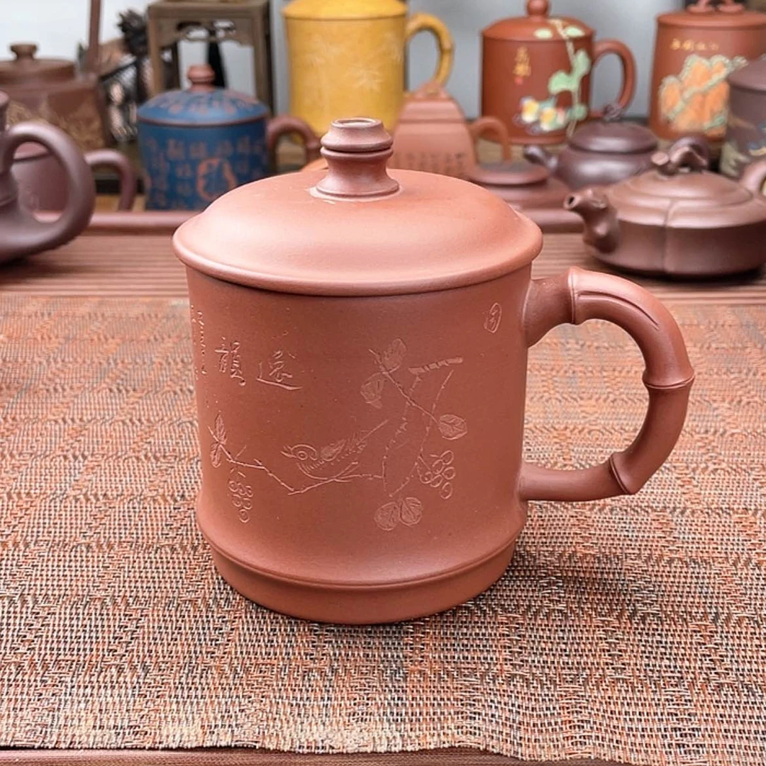 【闪购商品】紫砂茶杯宜兴原矿紫砂盖杯微瑕