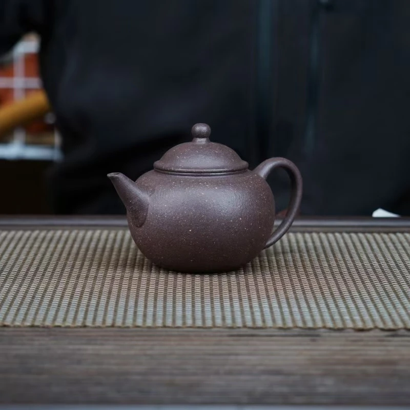 XJ 粗砂天青【水平】宜兴黄龙山原矿手工紫砂壶