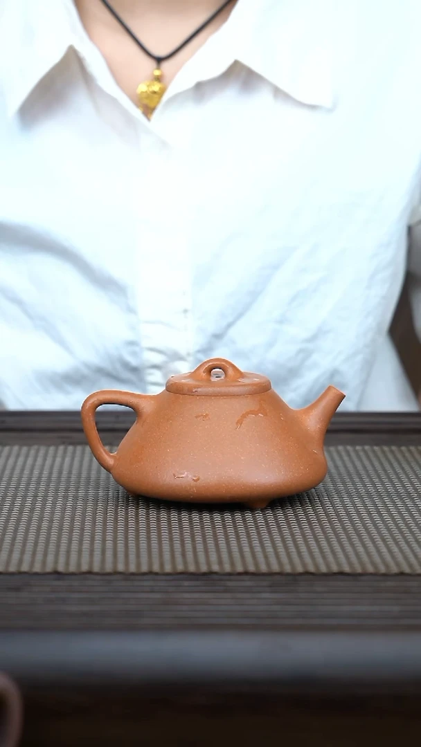 【闪购商品】紫砂茶壶LXC黄降坡子冶石瓢260cc