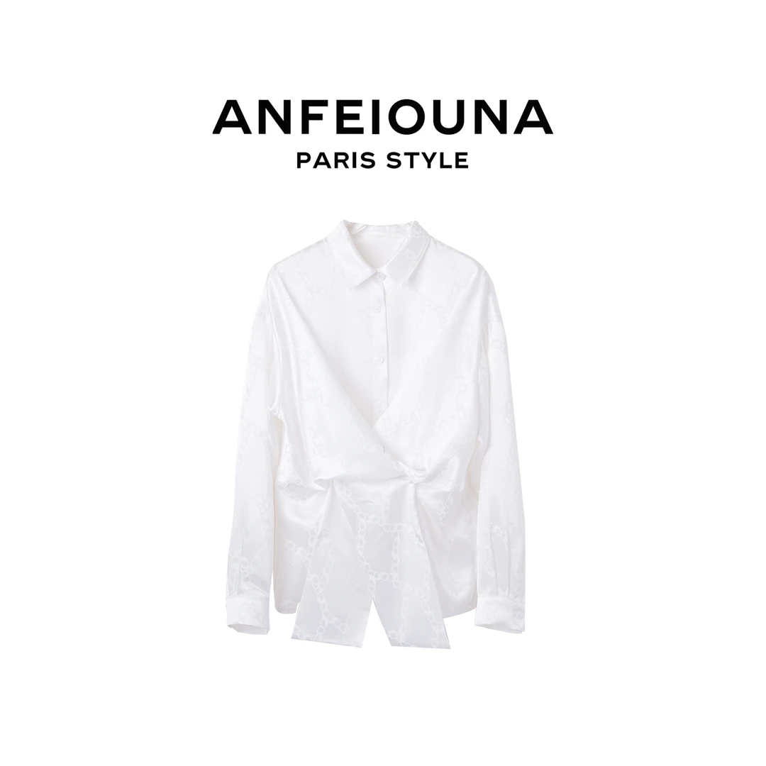 2025新款小众设计感月见山茶衬衫衬衣女士1170