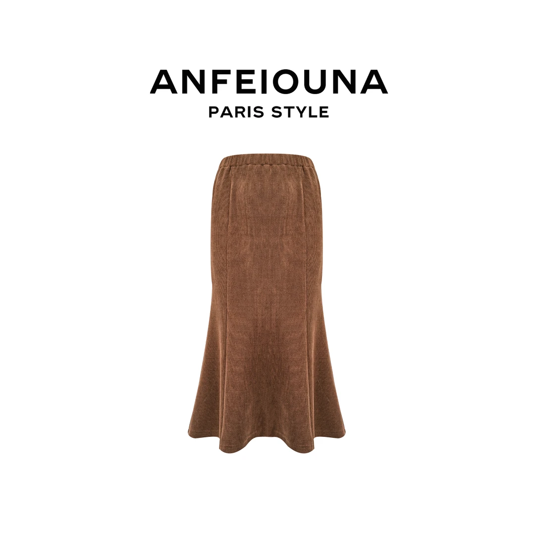 2025新款高腰显瘦气质中长款休闲半身裙子女士1107