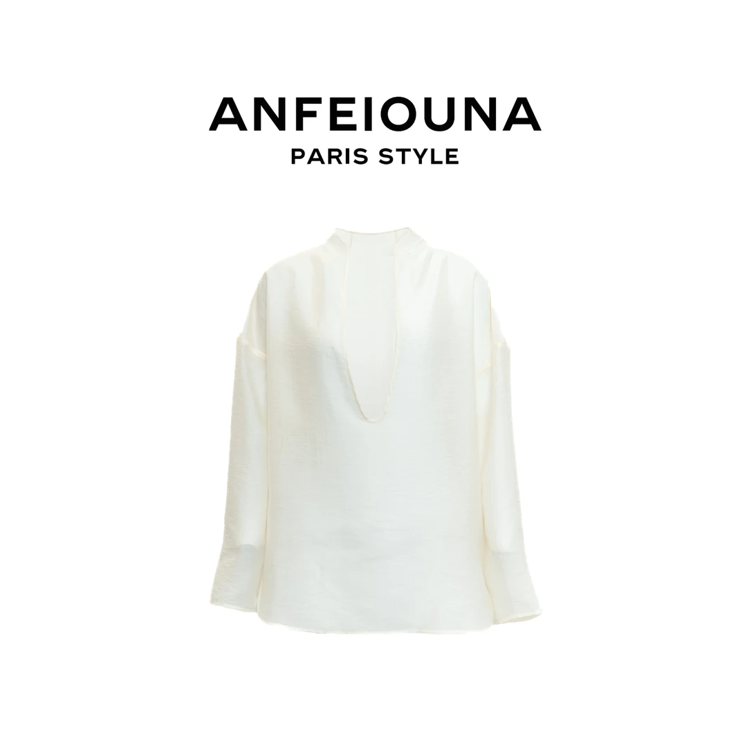 2025新款V领宽松显瘦套头洋气衬衫上衣1203