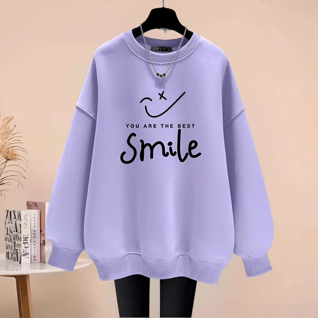 可配鲨鱼裤卫衣2025春秋冬女款新宽松百搭圆领加厚加绒洋气中长款