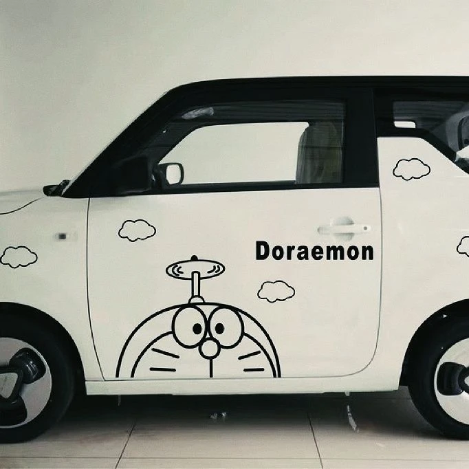吉利熊猫mini车贴五菱宏光卡通动漫哆啦A梦创意车身贴纸改装饰贴