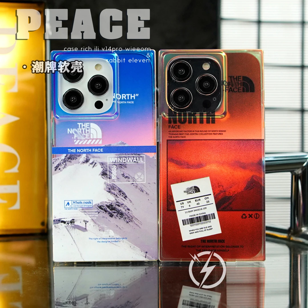 方形潮牌 适用于苹果15pro/14/13/promax手机壳iphone15软壳14pro