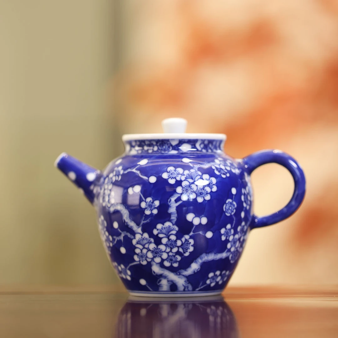 小桥-冰梅福桶壶-手工陶瓷家用复古茶壶