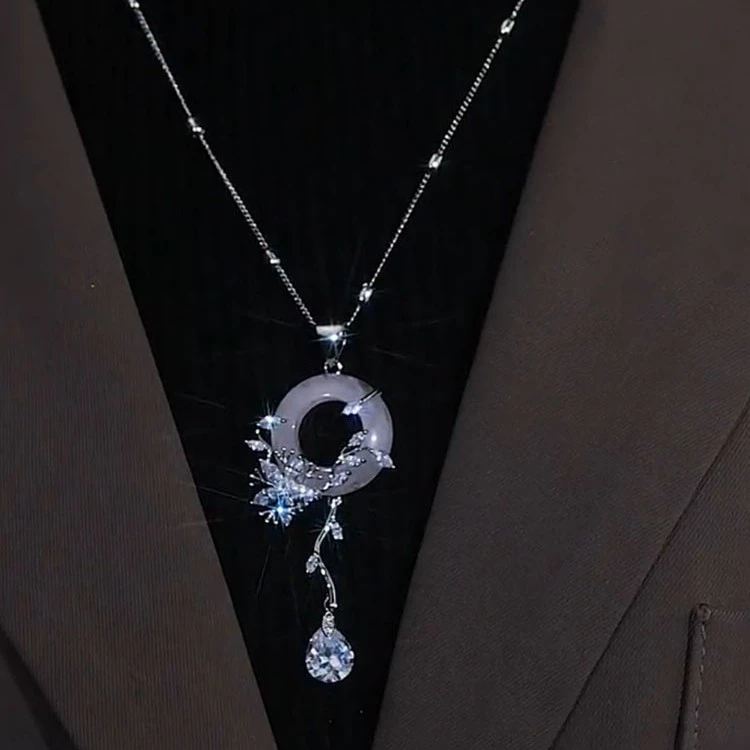 铜合金项链 一帘幽梦流苏长款微镶时尚复古毛衣链百搭日韩秋冬款