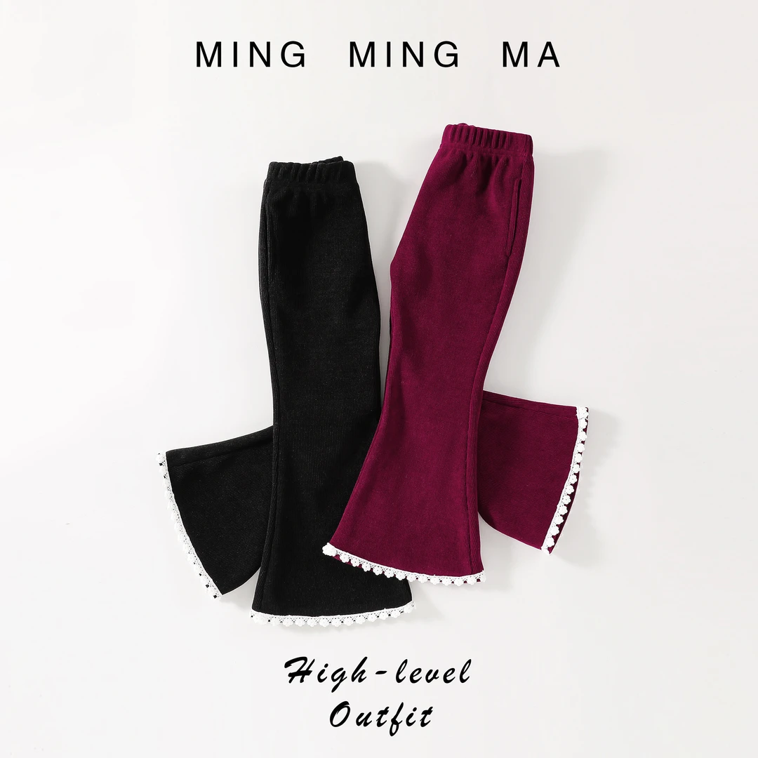 2024新款春秋女童宝宝休闲韩版百搭运动连帽卫衣喇叭裤套装秋季