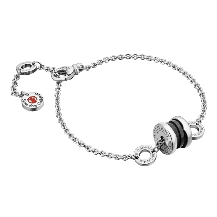 99新 BVLGARI/宝格丽 SAVE THE CHILDRENS黑陶瓷慈善款小红人手链