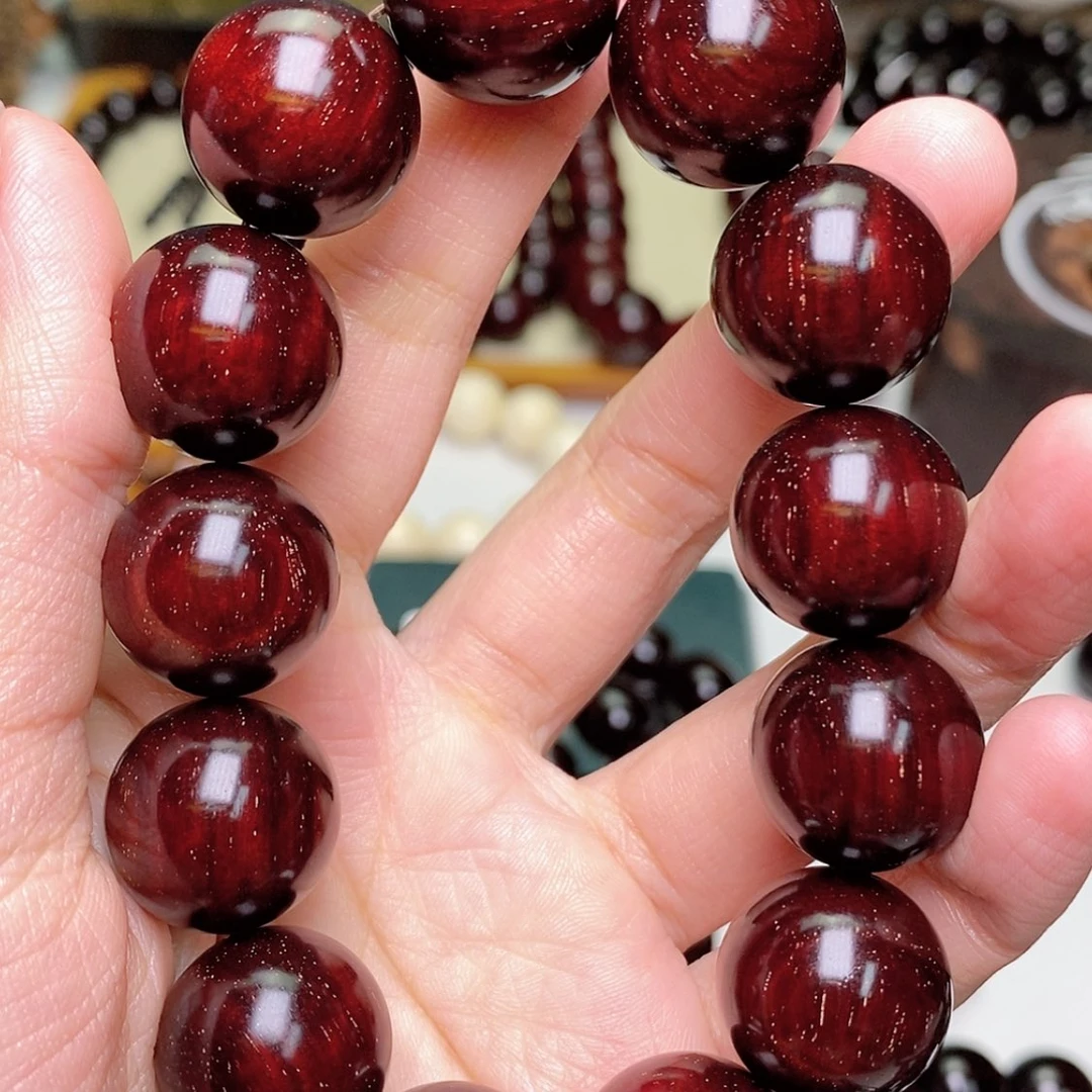 【闪购商品】小叶紫檀手串/手链想****好1.8*13颗满天星泥料